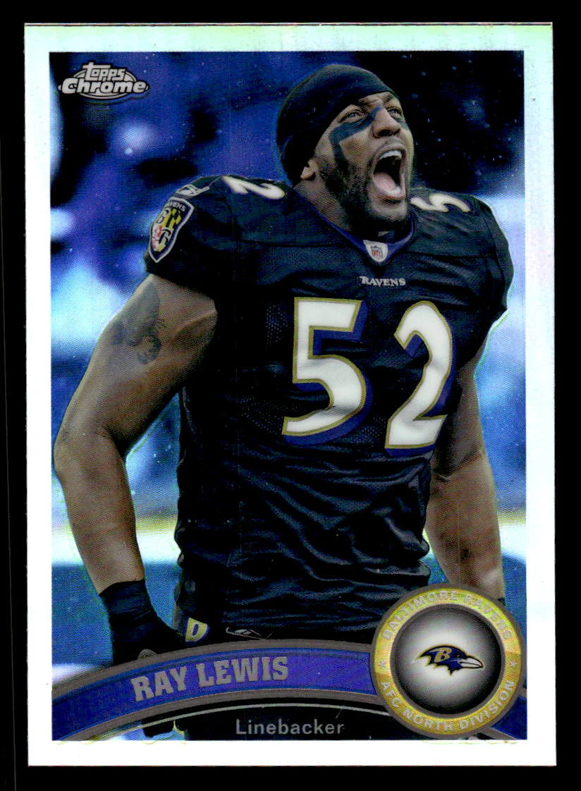 2011 TOPPS CHROME RAY LEWIS 2 MINT REFRACTORS FOOTBALL BALTIMORE RAVENS