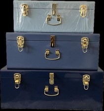 The Made.com Gunner Set Of 3 Extra -large Metal Storage Trunks