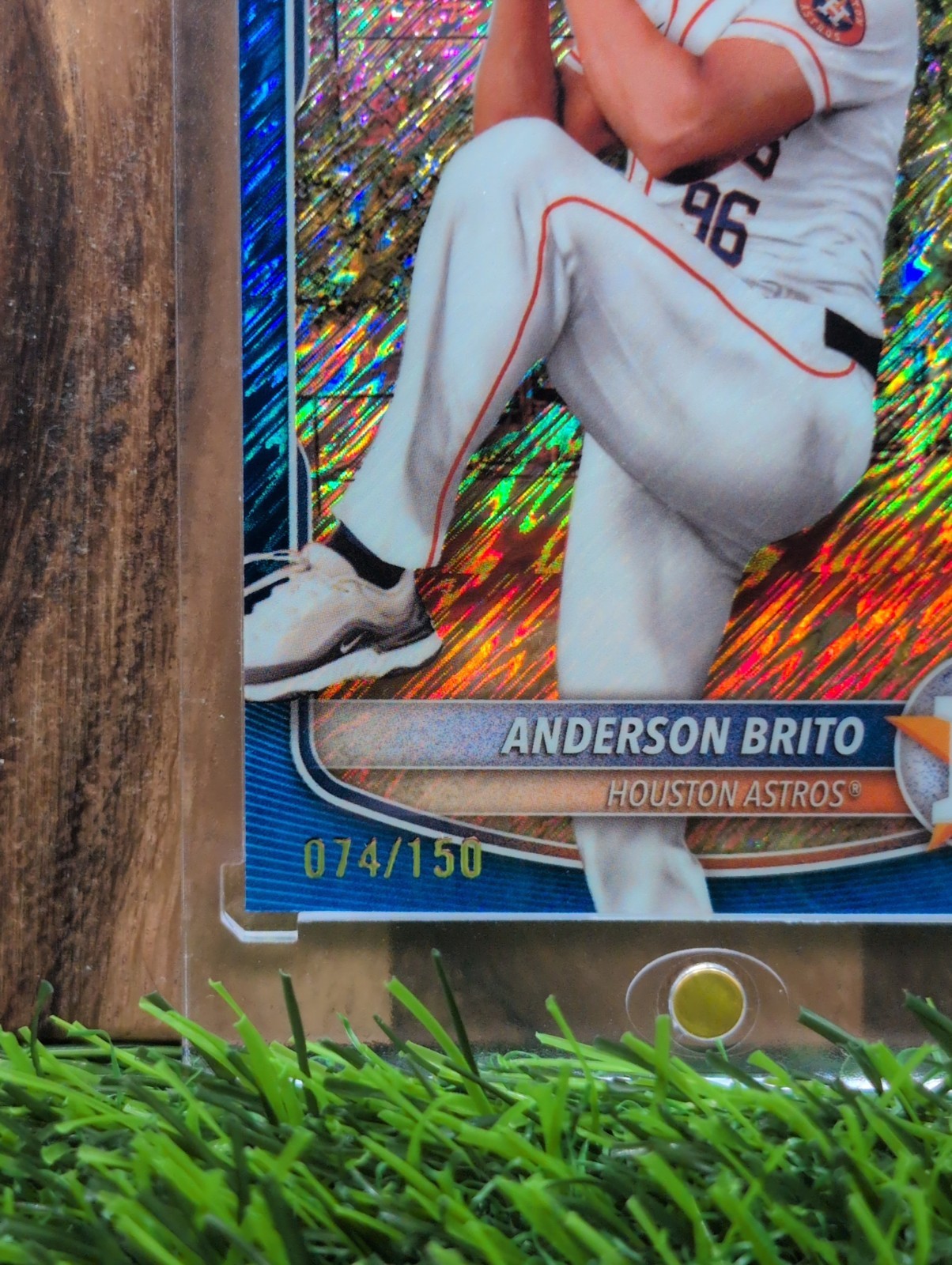 2025 Bowman Chrome Anderson Brito #BCP-98 Blue Shimmer Refractor /150 (RC) view 6