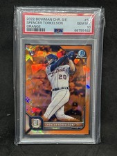 2022 Bowman Chrome Sapphire Spencer Torkelson Orange /75 RC PSA 10 Sh