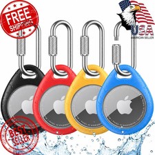 UNBREAKcable AirTag Holder 4 Pack Keychain Black Red Yellow Blue