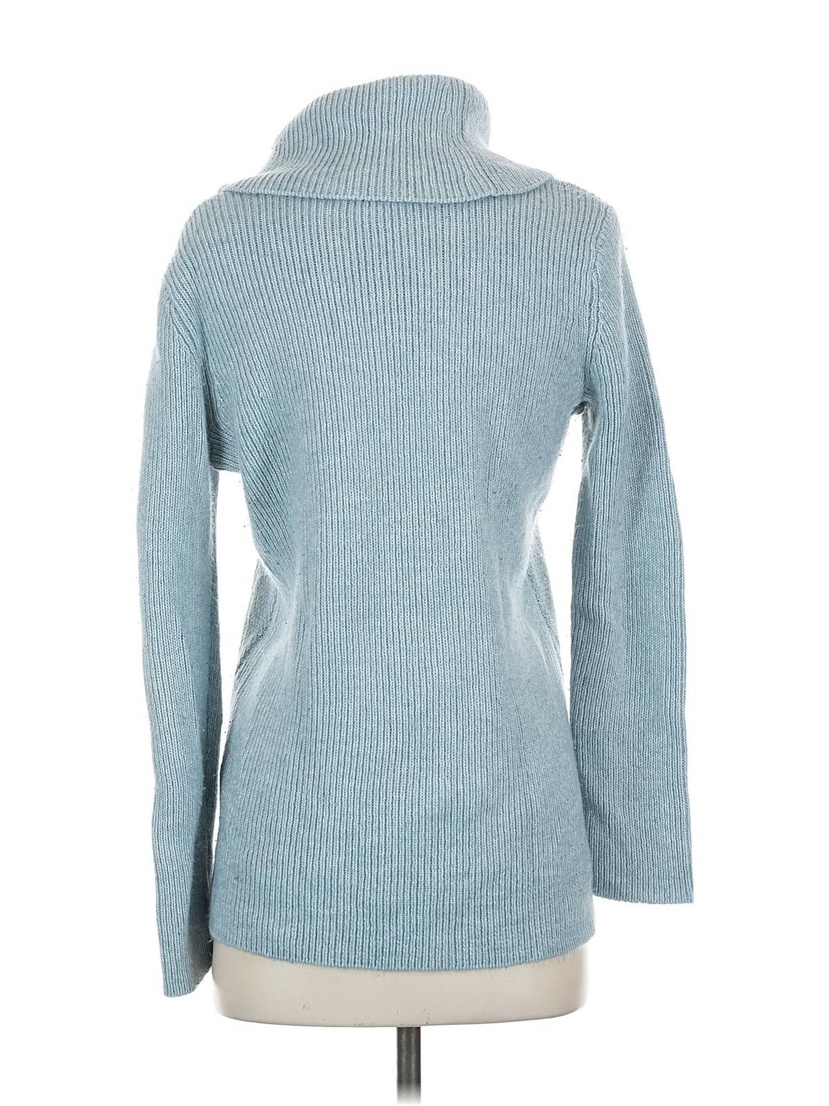 Calvin Klein Women Blue Turtleneck Sweater S thumbnail 2