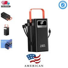 Adventure-Ready 100000mAh Power Bank with LED Light  Safety Protections
