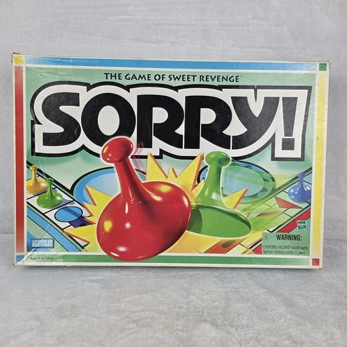 Vintage 1998 Parker Brothers Sorry Board Game Classic Sweet Revenge Complete