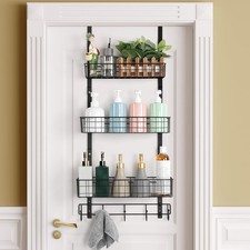 Over the Door Pantry Organizer 3 Tier Hanging Basket Back Door Storage Rack S...