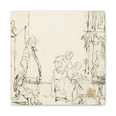Gerard ter Borch (II), Deventer - Interieur - Canvas Wall Art