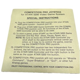 Competition Pro 5000 Joystick Atari 5200 Controller RARE CIB  