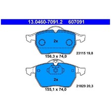 Satz Bremsbeläge Bremsklötze vorne für Saab 9-5 YS3E 900 2 | 24607343