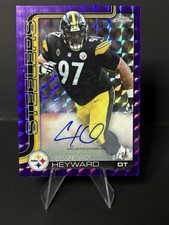2025 Topps Chrome - Cam Heyward Purple Geometric Refractor Auto / 75 Steelers SP