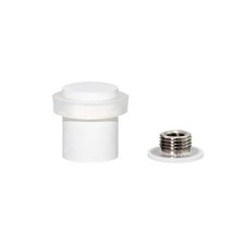 White Stainless Steel Door Stopper Screw Fastening 0.95 x 1.19 Inch