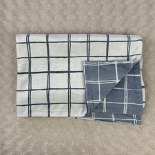 Lila Jack Blue White Plaid Reversible Baby Blanket Windowpane Grid Lovey