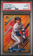 2025 TOPPS FINEST GOLD REFRACTOR #225 BOBBY WITT JR. 5/20 PSA 10