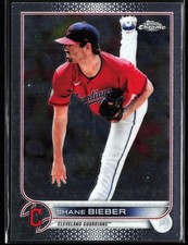 Shane Bieber 2022 Topps Chrome #208 Cleveland Guardians Baseball
