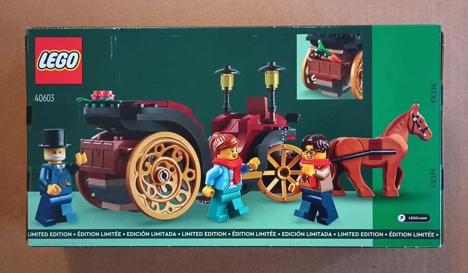 LEGO Seasonal 40603 Wintertime Carriage Ride Retirado Promo GWP Set Nuevo y Sellado Foto 3 de 4