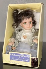Vintage Porcelain Doll 8 Inch – New in Box – Victorian Style Collectible Figure
