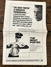 1974 The Night Porter Adult Movie Pressbook