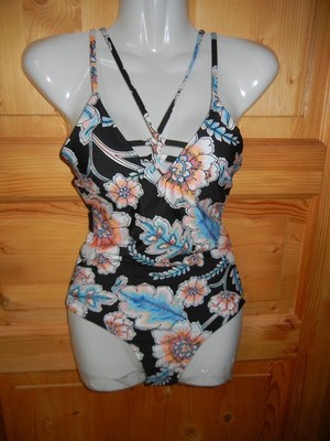 neuer Badeanzug O'Neill  Gr. 34/36  peppig bunt excl floral blumen Muster NP 70 