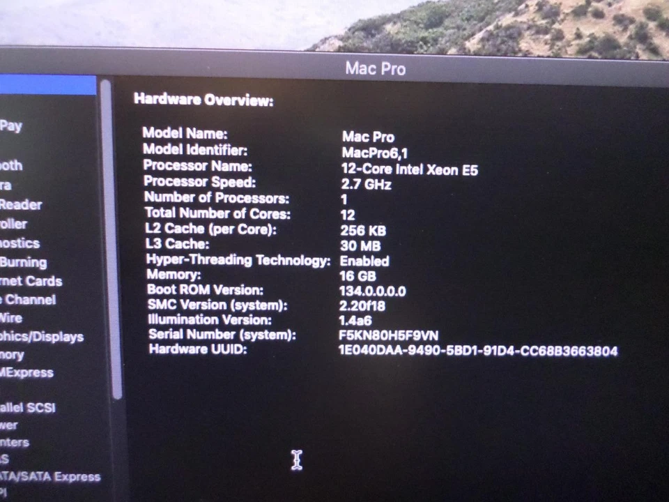 Apple Mac Pro 2.7 GHz Xeon E5 16GB DDR3 500 GB eMMC AMD FirePro D500 3GB (a) - Image 4 of 4