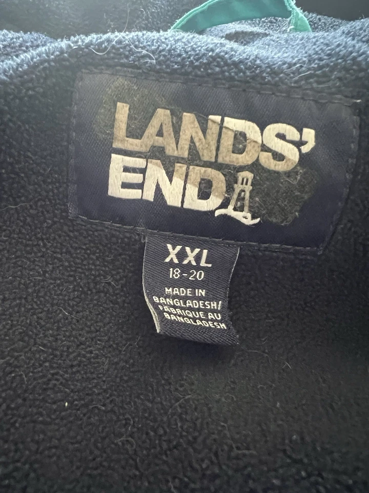 Chaqueta Lands End Squall Jóvenes Niños XXL 18-20 Forrada de Vellón Abrigo de Invierno con Capucha Foto 4 de 4