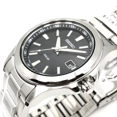 セイコー メンズ ソーラーウオッチ SBPN067 SEIKO Selection SBPN067 Solar Mens Watch Black Dial Date Caliber