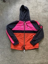 NWOT P.E Nation Vented Man Down Jacket Colorblock Black Pink Red Sz M