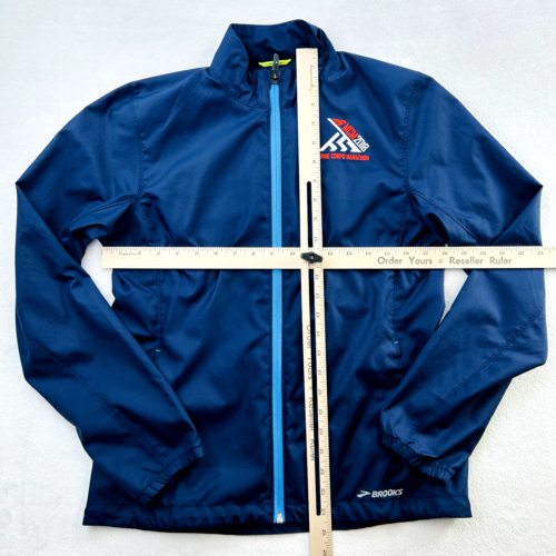 Brooks Jacket Adult Small Blue Marine Corps Marathon Lightweight Zip Run Mens - Picture 6 of 22