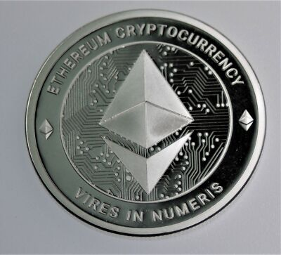 #ad #ad ETHEREUM Cryptocurrency Pure .999 Silver Round Coin in capsule $91.67