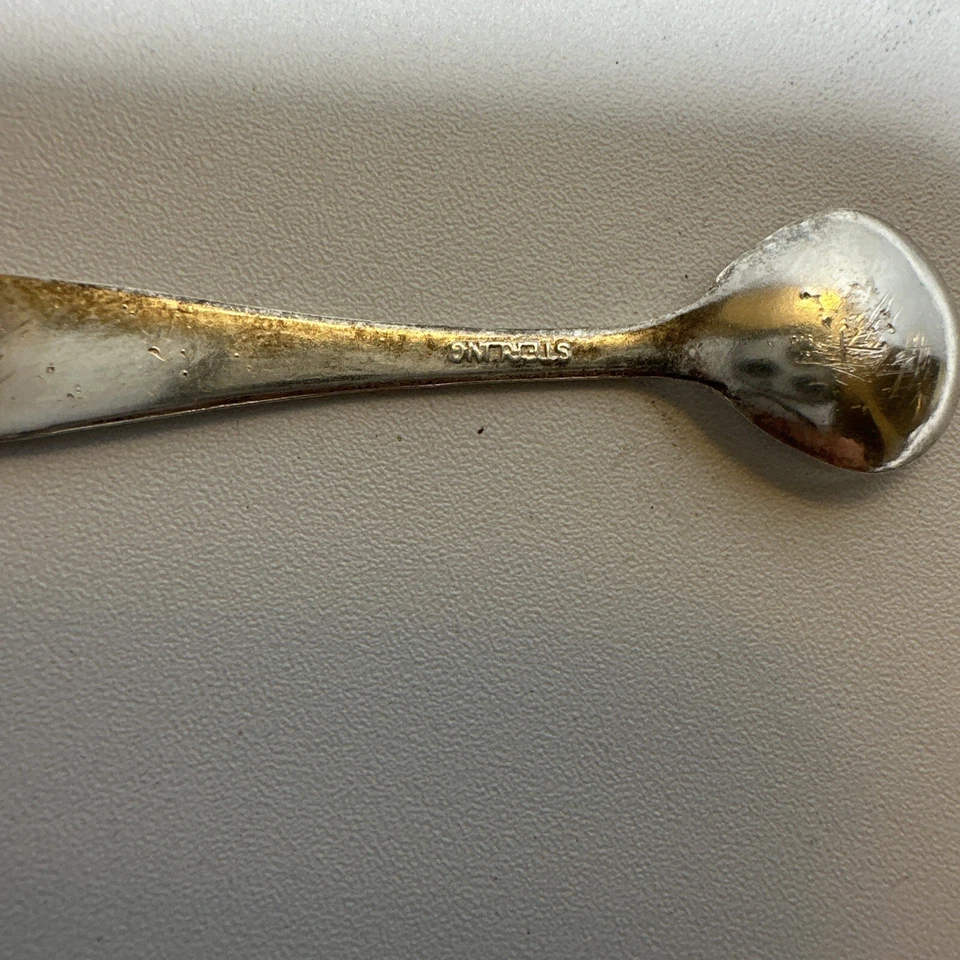 Cucharón mostaza de plata esterlina Old Colony nuevo de Gorham hecho a medida 4 1/4" Foto 3 de 3