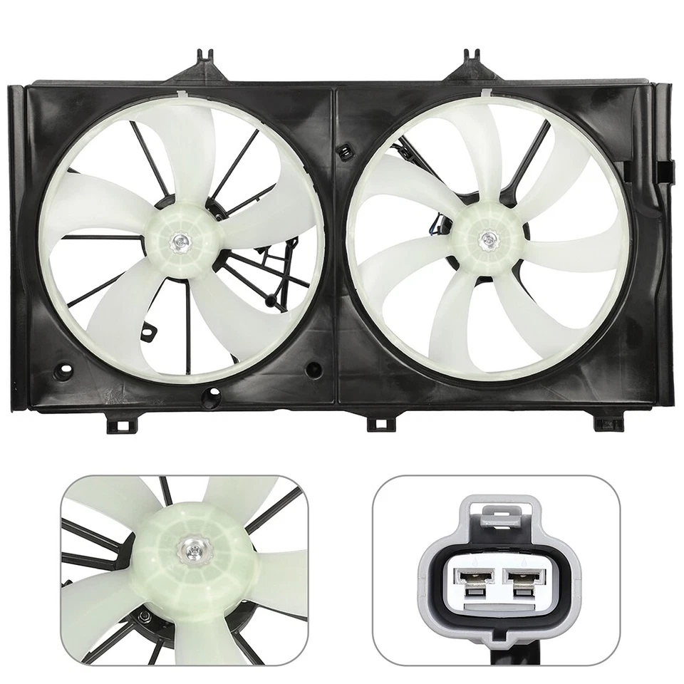 Conjunto de ventilador de refrigeración condensador de radiador de 1 pieza para LEXUS ES350 2007 2008 2009-2011 Foto 2 de 4