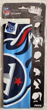 NEW FOCO NFL Team Gaiter Scarf TENNESSEE TITANS LOGO Blue Red Light Blue White