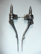 2 antyczne wędki drzwiowe z kutego żelaza SE#18