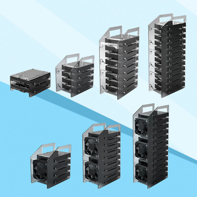 4/8/12 Bay Acrylic Hard Disk Rack 3.5 In HDD Bracket Holder Box