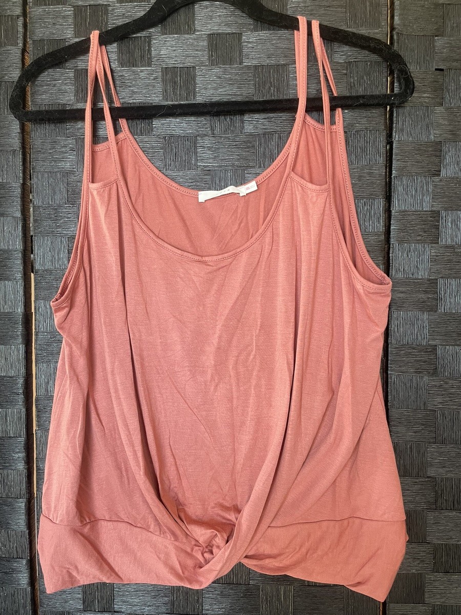 Womens Lush Spaghetti Strap Top Sz XXL Blush Pink