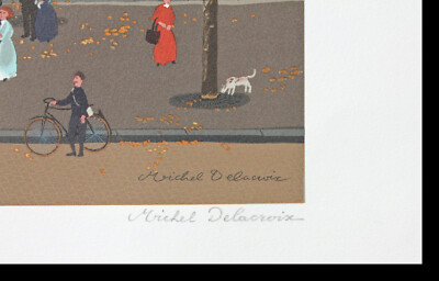 Michel Delacroix Original Lithograph Paris France Hand Signed and