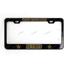 United States Army Retired Custom Made Black Metal License Plate Frame United States Army Retired Custom Made Black Metal License Plate Frame