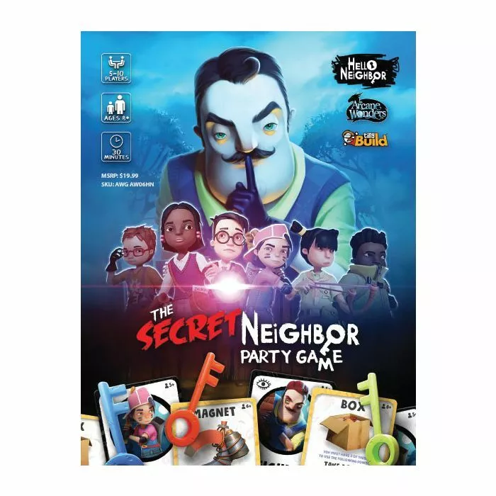  Arcane Wonders Hello Neighbor The Secret Neighbor Party Game ,  Blue : Toys & Games