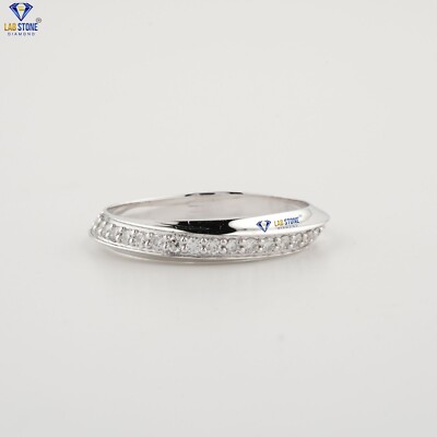 0.18 TCW Round Brilliant cut Labgrown Diamond Ring 925 silver Labstone