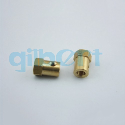 5pcs Hole Dia 3-8mm Brass Hex Shaft Coupling Tire Connector For DIY Model Motor - Picture 26 of 42