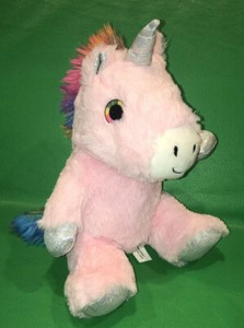 Spark Create Imagine Unicorn Pink White Rainbow Soft Sparkle Plush | eBay