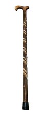 Wooden Fashion Cane Walking Stick - 36" Derby Style Handle Brown