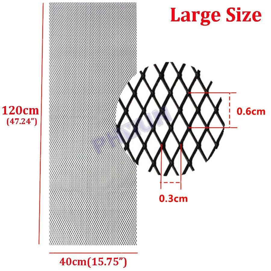 47.2 "x 15.8" Aluminum Car Racing Grille Mesh Vent Tuning Grille Mesh Rhombus - Image 2 of 4
