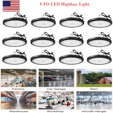 12-Pack 300W UFO LED High Bay Light - Industrial, Garage, Gym, Warehouse Fixture