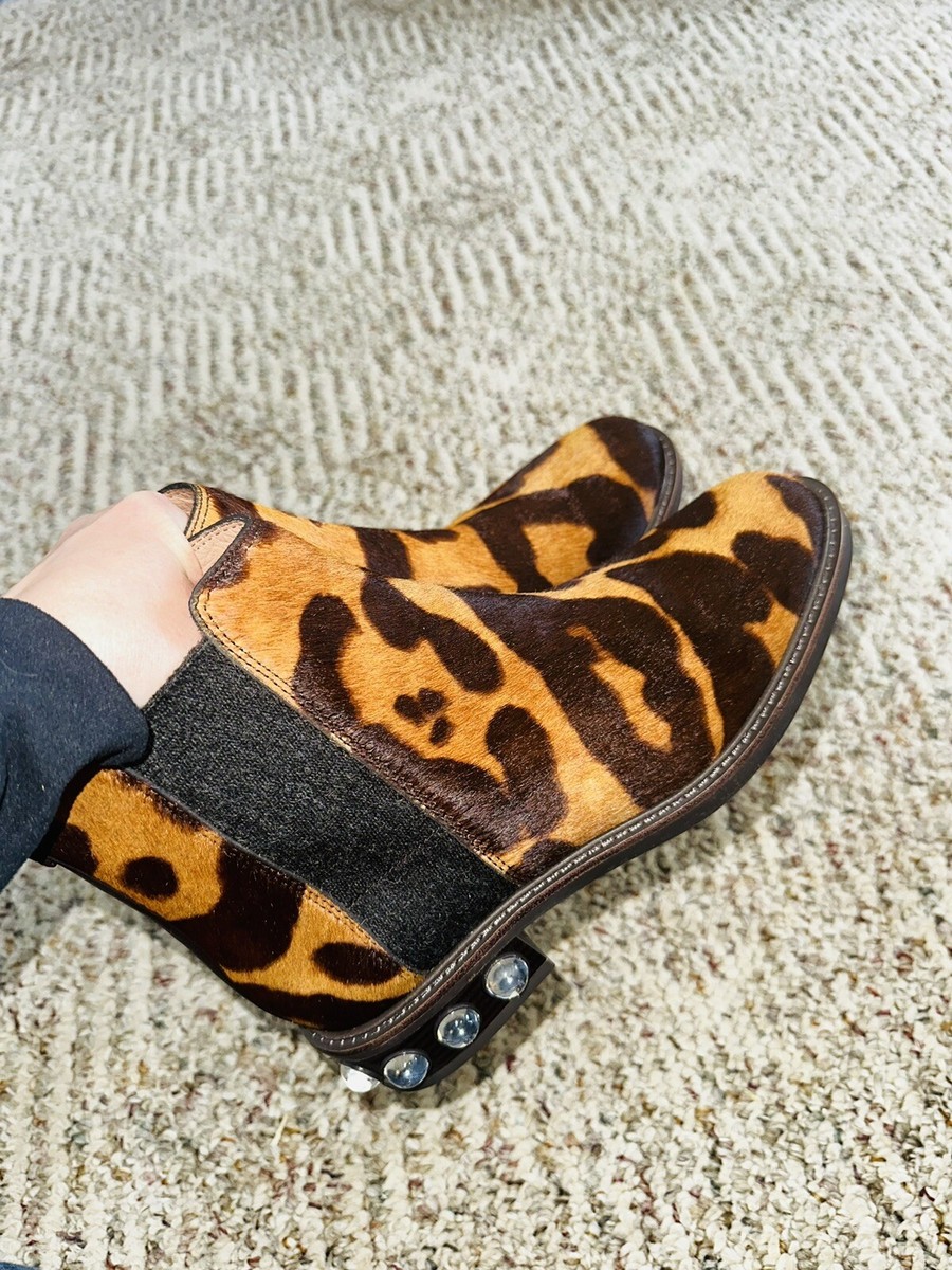 Woman’s Louise et Cie: Leopard Print Cow Hair Ankle Booties Sz 7M