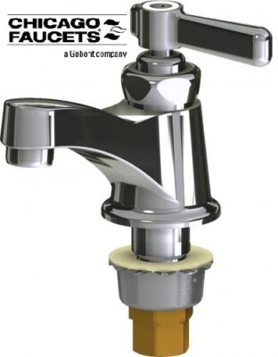  Duty Free Chicago Faucets 730-244COLDABCP Single Lavatory Faucet 