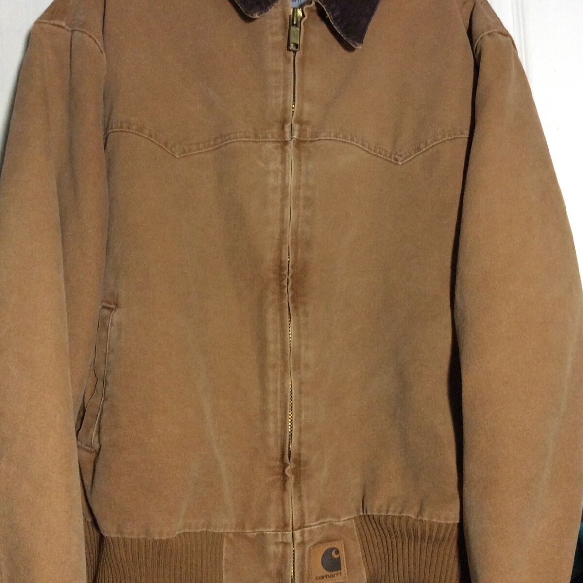Vintage Carhartt Quilted Lined Canvas Jacket J14 BRN Santa Fe Men’s Size 2XL XXL
