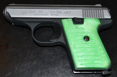 Jimenez, Bryco, Jennings, JA 22, 25 pistol grips pearl lime green