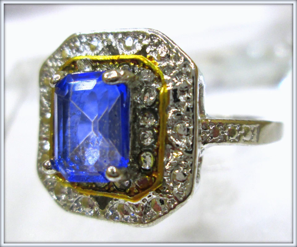 АЛЕКСАНДРИТ ДРАГОЦЕННЫЙ КАМЕНЬ ДАМ 18K ЗОЛОТО ЗАПОЛНЕННОЕ ЛАБОРАТОРИИ СОЗДАНО ПОТРЯСАЮЩЕЕ КОЛЬЦО РАЗМЕР 8 - Изображение 4 из 4