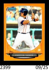 1-2013 BOWMAN CHROME DRAFT ORANGE REFRACTOR PRESTON TUCKER ASTROS 09/25