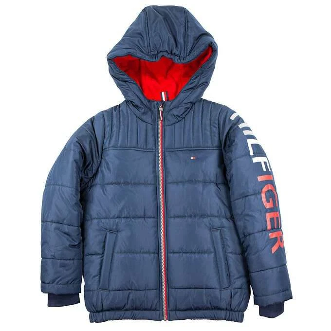 Tommy Hilfiger Fleece Lined Youth Jacket Size L 14 16 Navy Color