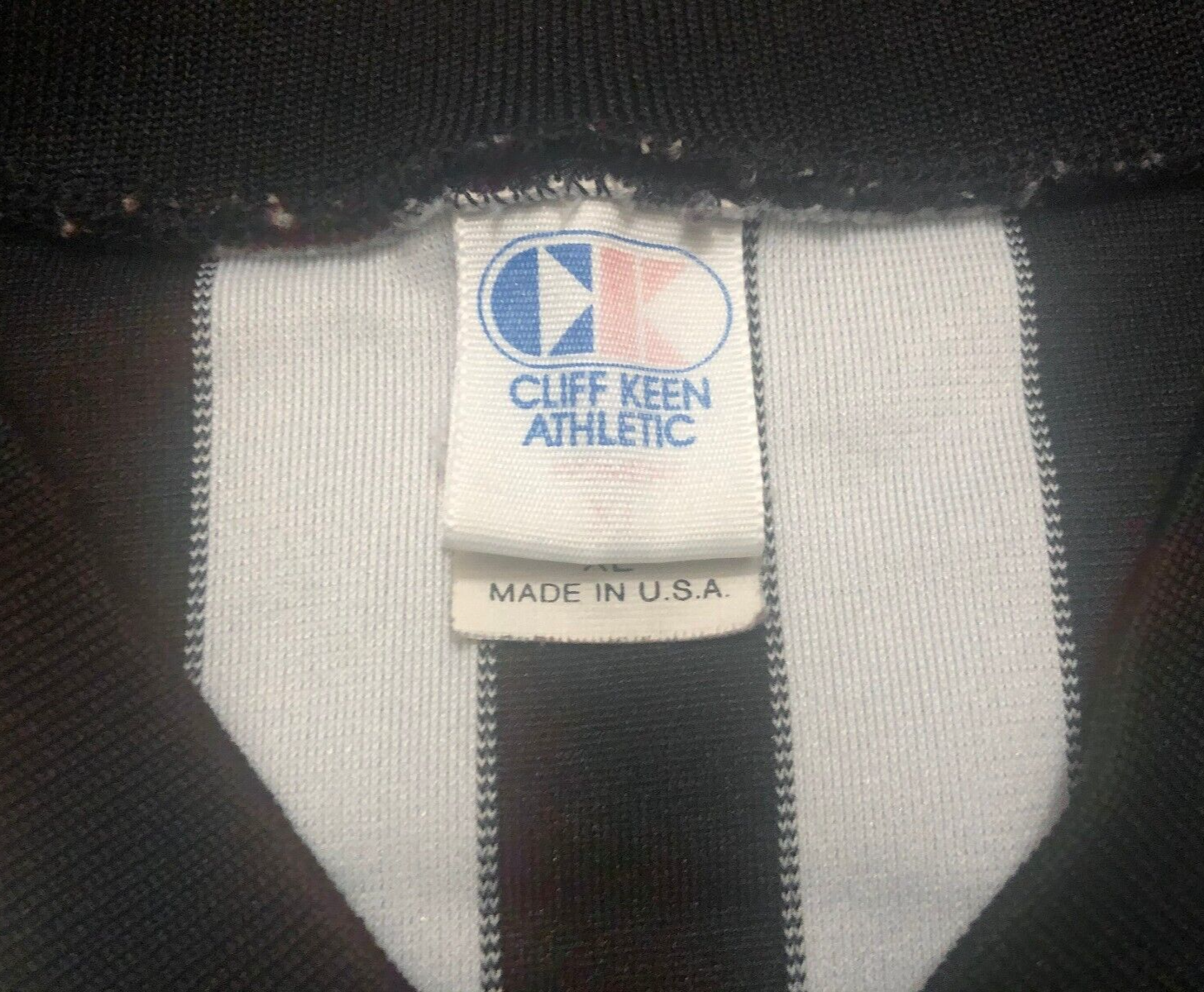 MAGLIA ARBITRO DONNA SHIRT DONNA XL NERO BIANCO UFFICIALE CLIFF KEEN VINTAGE e